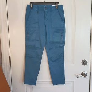 Utility Slim Cropped Pants -Heron Blue